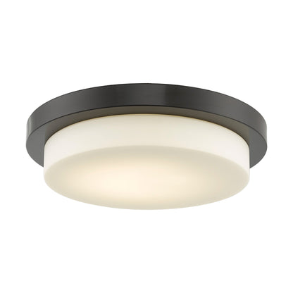 Step LED Flush Mount Ceiling Light in Bronze (15.75-Inch).