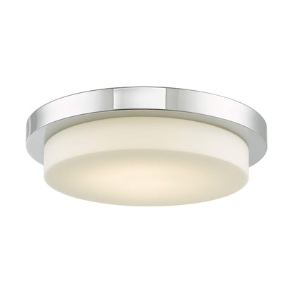 Step LED Flush Mount Ceiling Light in Chrome (15.75-Inch).