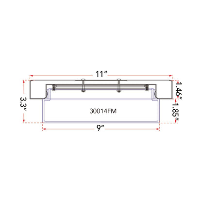 Step LED Flush Mount Ceiling Light - line drawing.