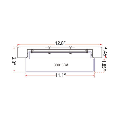 Step LED Flush Mount Ceiling Light - line drawing.