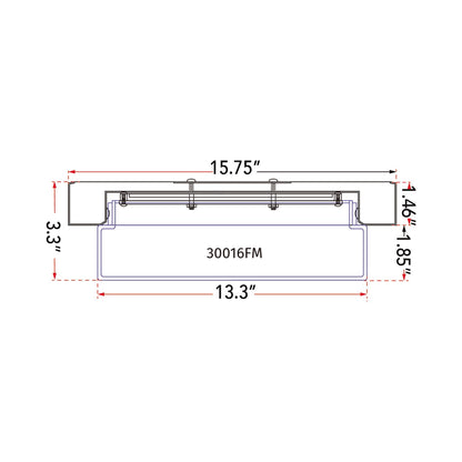 Step LED Flush Mount Ceiling Light - line drawing.
