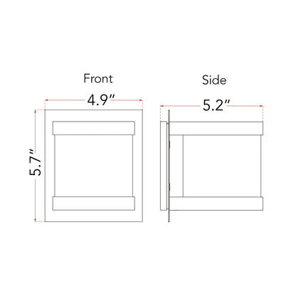 Step Outdoor LED Wall Light - line drawing.