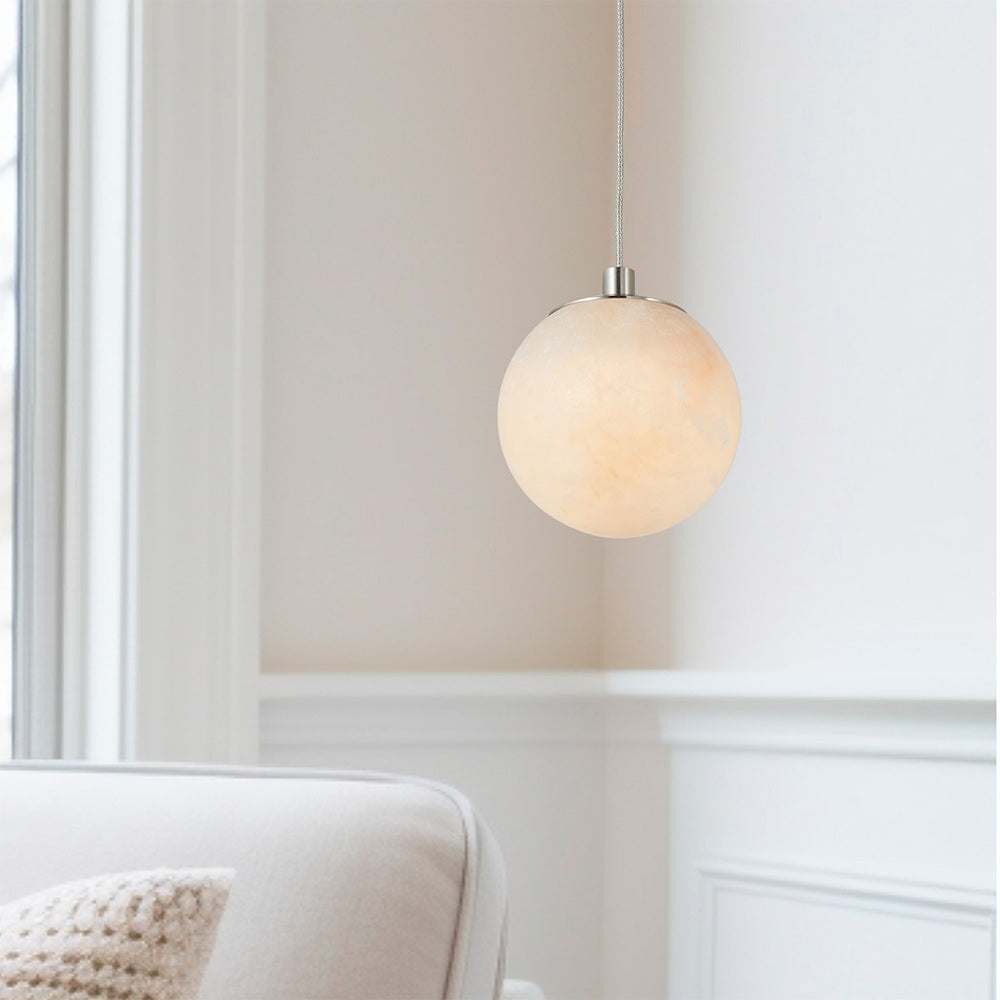 Stone Orb LED Pendant Light in Detail.