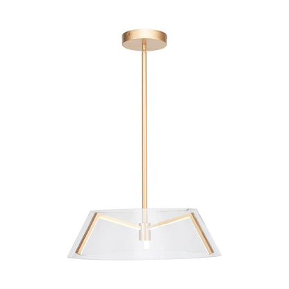 Talon LED Pendant Light in Brushed Brass.
