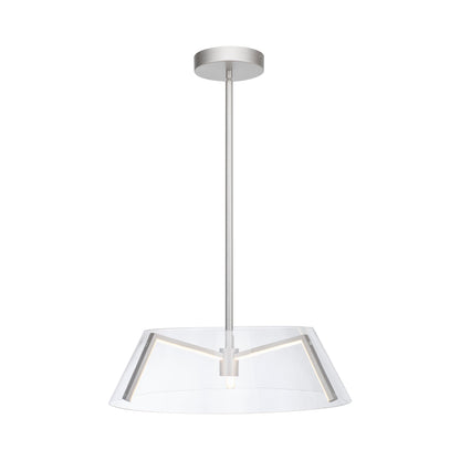 Talon LED Pendant Light in Brushed Nickel.