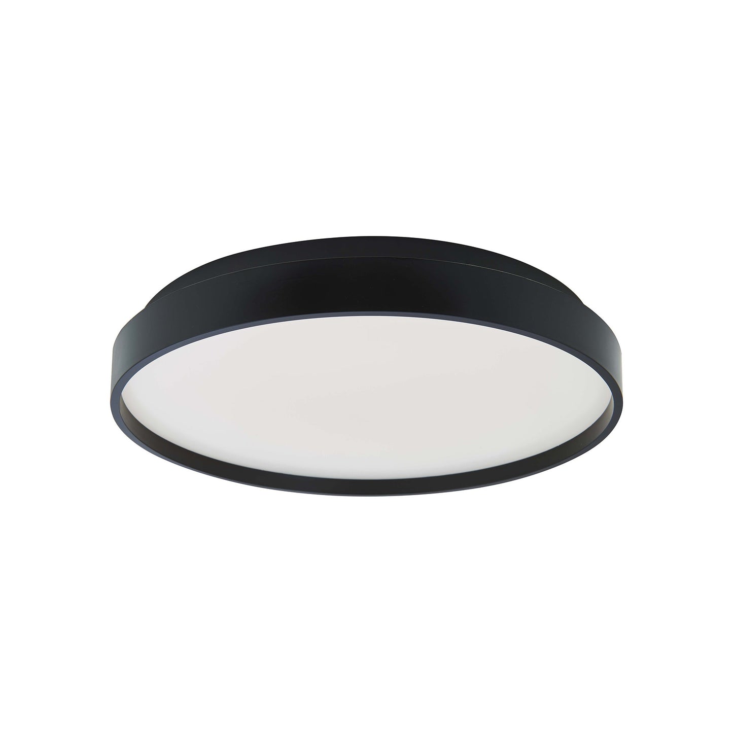 Tambourine LED Flush Mount Ceiling Light in Black (10.25-Inch).
