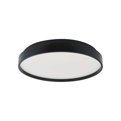 Tambourine LED Flush Mount Ceiling Light in Black (10.25-Inch).