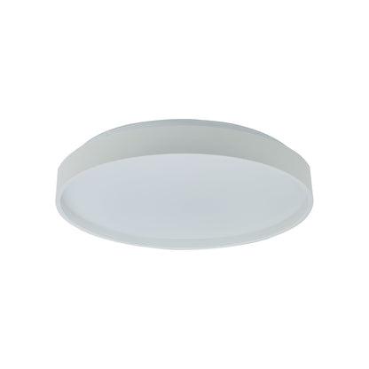 Tambourine LED Flush Mount Ceiling Light in White (10.25-Inch).