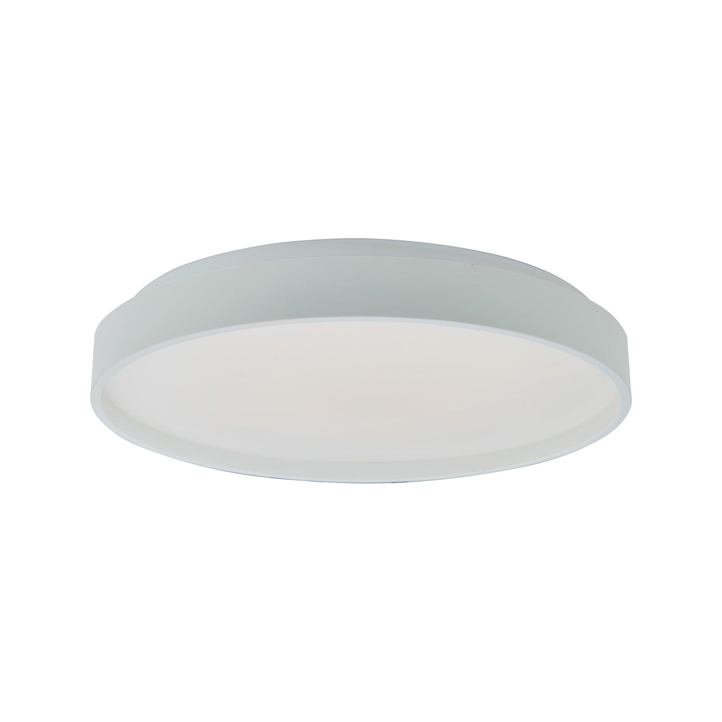 Tambourine LED Flush Mount Ceiling Light in White (13-Inch).