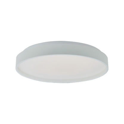 Tambourine LED Flush Mount Ceiling Light in White (13-Inch).