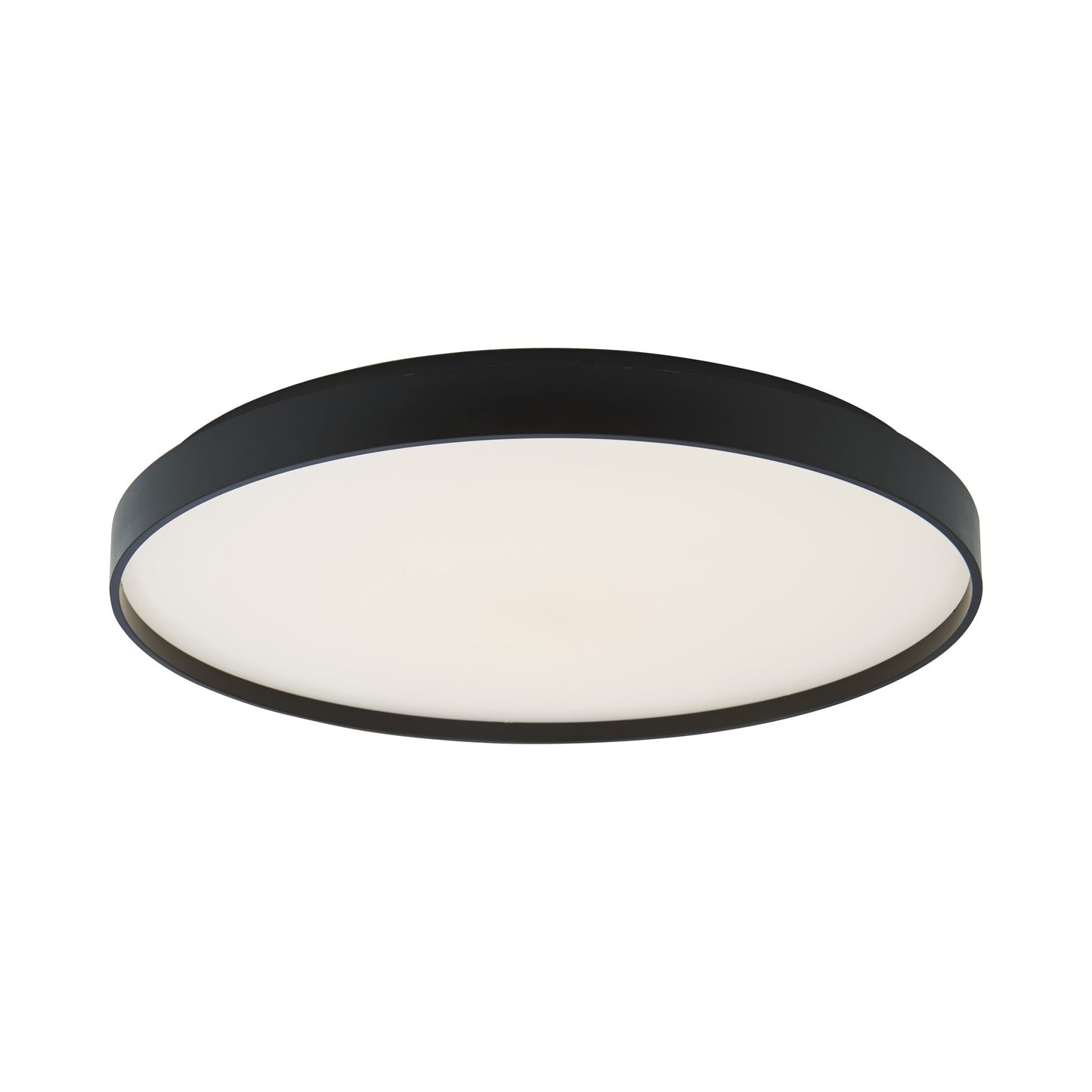 Tambourine LED Flush Mount Ceiling Light in Black (15-Inch).