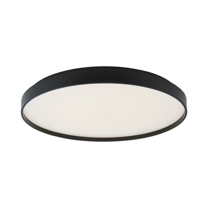 Tambourine LED Flush Mount Ceiling Light in Black (15-Inch).