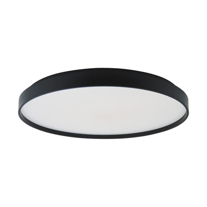 Tambourine LED Flush Mount Ceiling Light in Black (19-Inch).