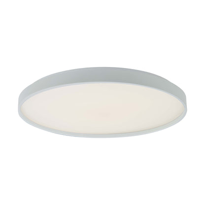 Tambourine LED Flush Mount Ceiling Light in White (19-Inch).