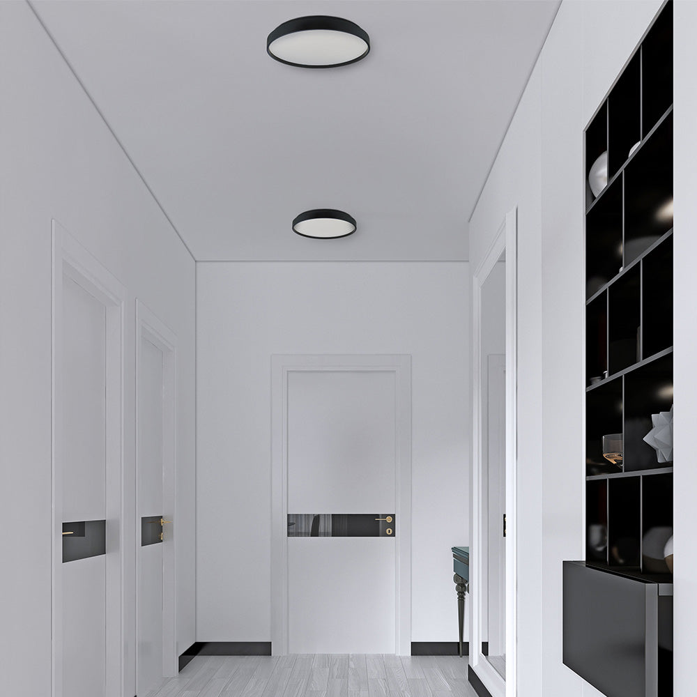 Tambourine LED Flush Mount Ceiling Light in hallway.