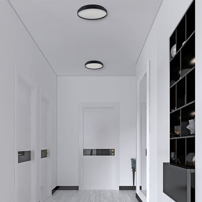 Tambourine LED Flush Mount Ceiling Light in hallway.