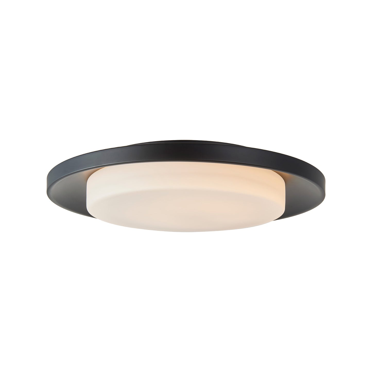 Toto LED Flush Mount Ceiling Light in Matte Black (16.5-Inch).