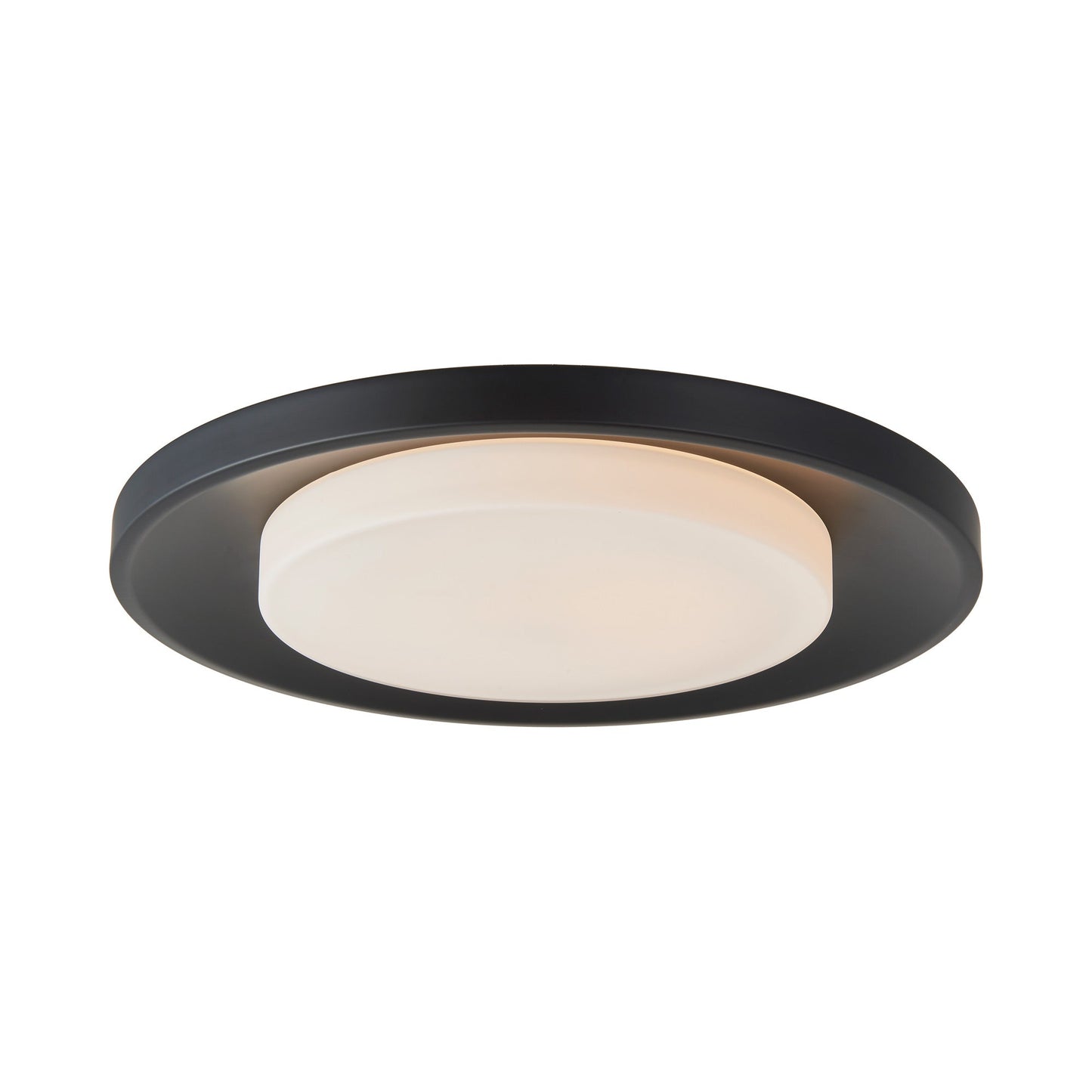 Toto LED Flush Mount Ceiling Light in Matte Black (19-Inch).