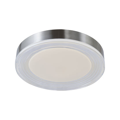 Waves LED Flush Mount Ceiling Light in Brushed Nickel (16-Inch).