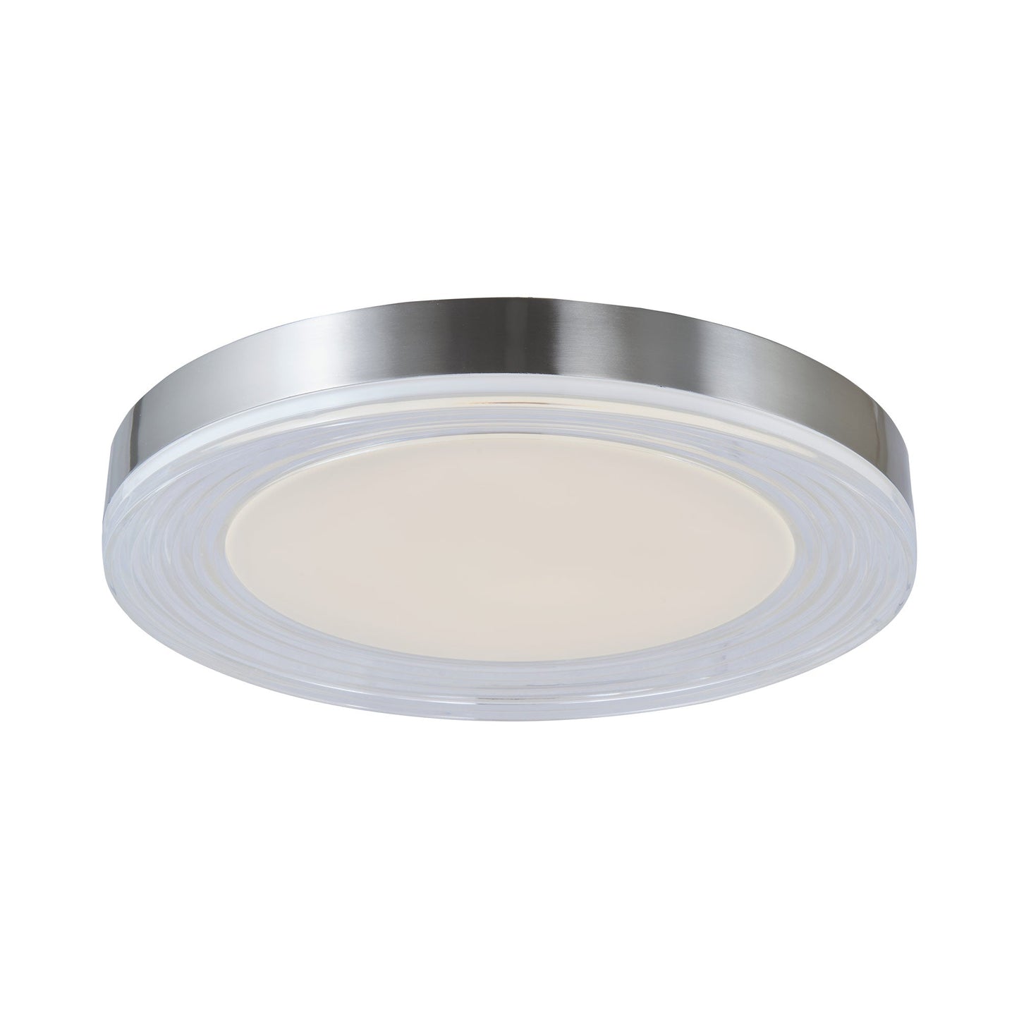 Waves LED Flush Mount Ceiling Light in Brushed Nickel (20-Inch).
