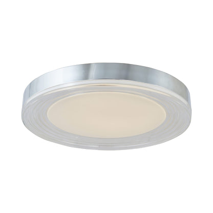 Waves LED Flush Mount Ceiling Light in Chrome (20-Inch).