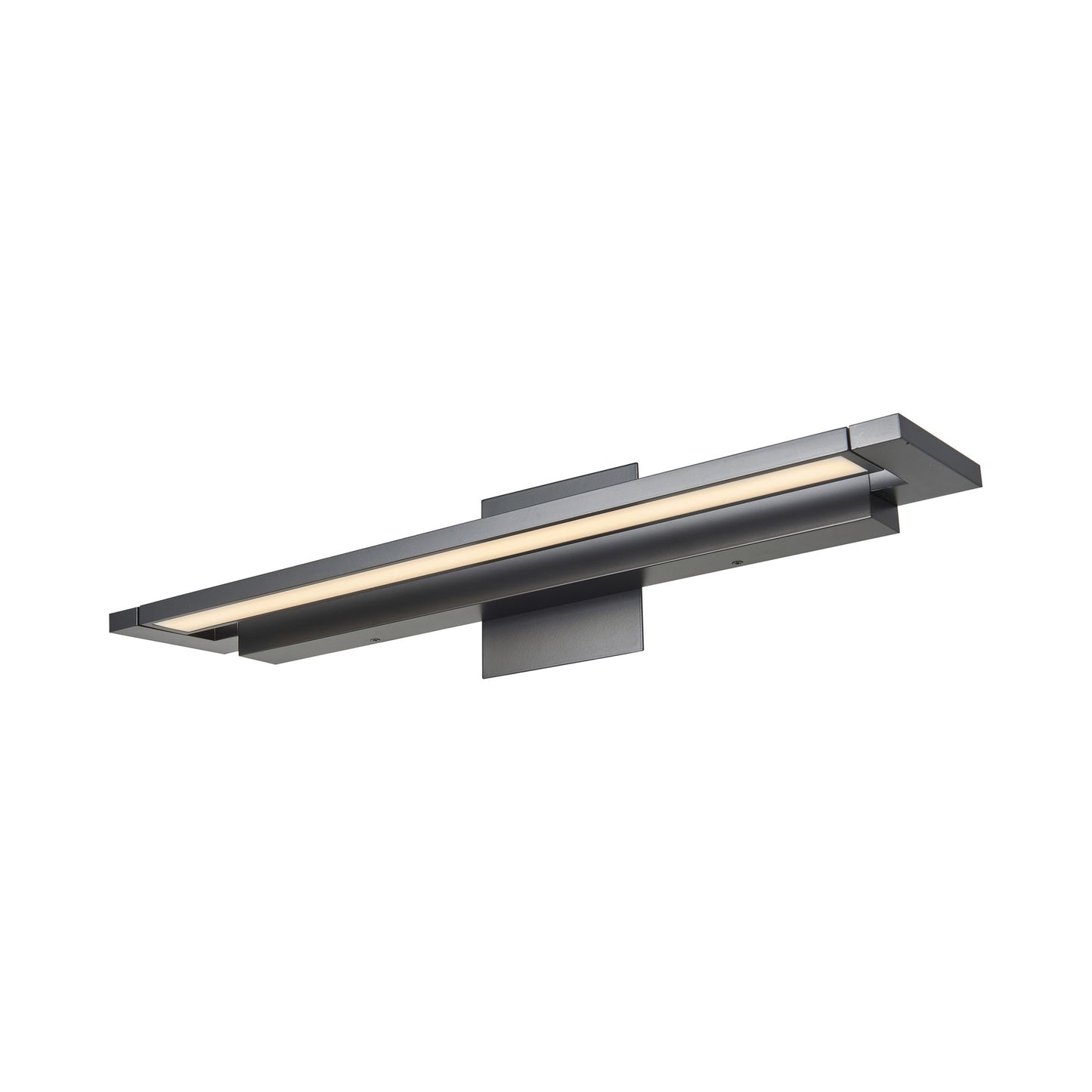 Whirl LED Bath Vanity Light in Matte Black (24-Inch).