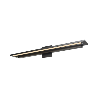 Whirl LED Bath Vanity Light in Matte Black (30.3-Inch).