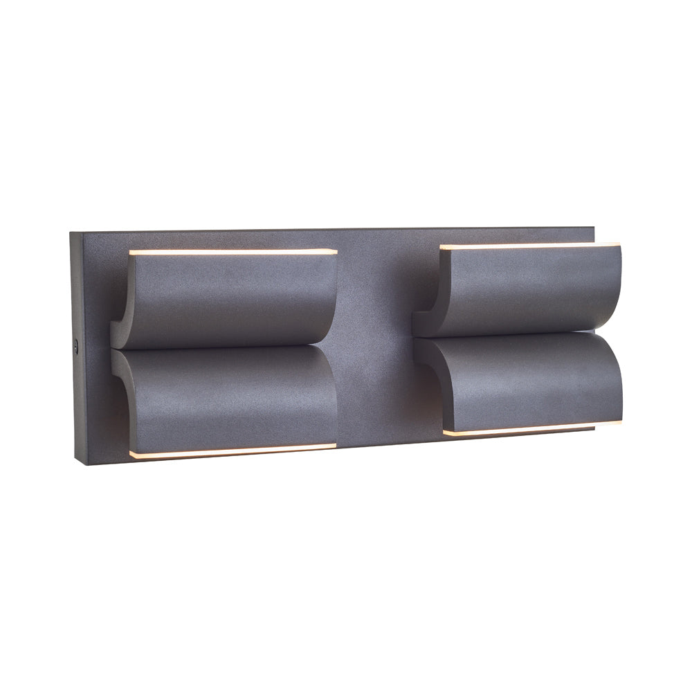 Willow Outdoor LED Wall Light in Matte Black (4-Light).
