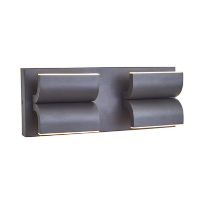 Willow Outdoor LED Wall Light in Matte Black (4-Light).