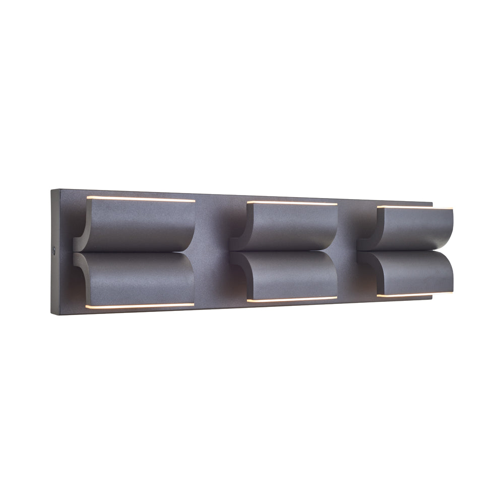 Willow Outdoor LED Wall Light in Matte Black (6-Light).