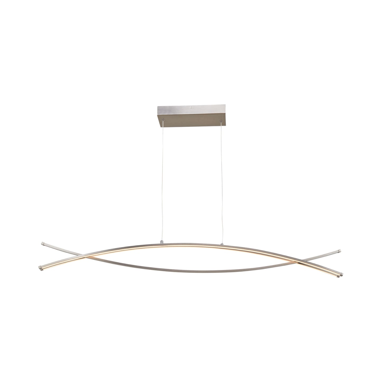 Wishbone LED Pendant Light in Brushed Nickel (45.5-Inch).
