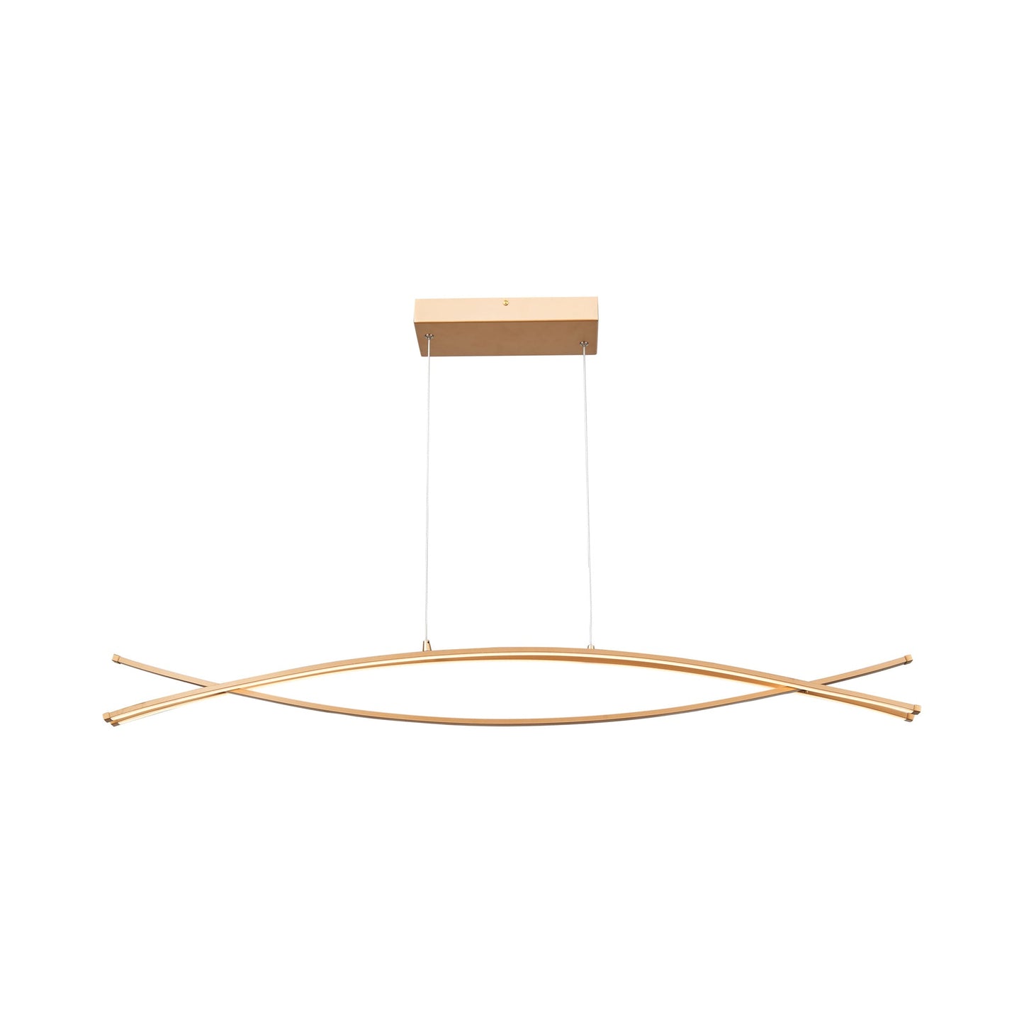 Wishbone LED Pendant Light in Gold (45.5-Inch).