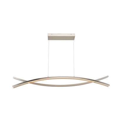 Wishbone LED Pendant Light in Brushed Nickel (46.6-Inch).