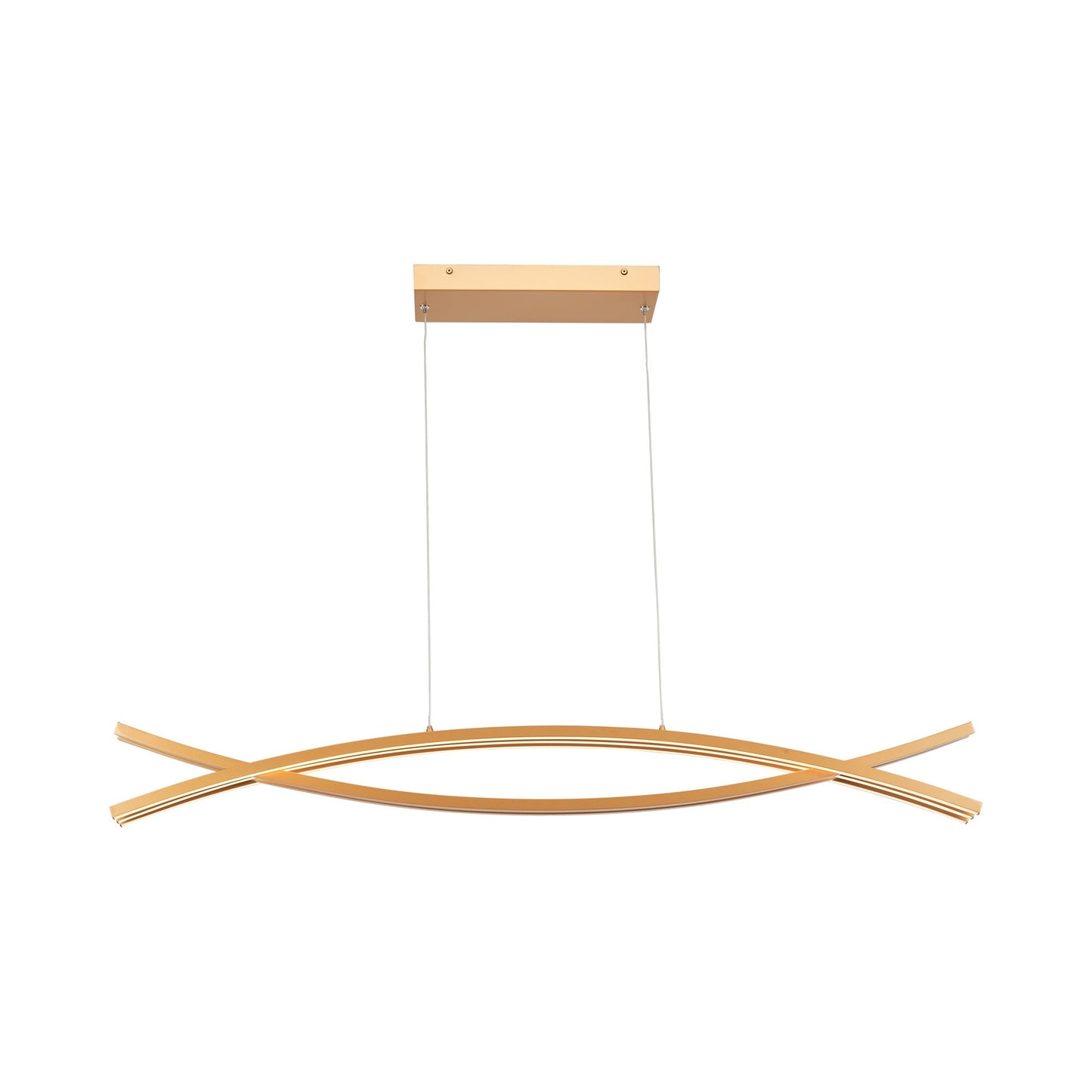 Wishbone LED Pendant Light in Gold (46.6-Inch).