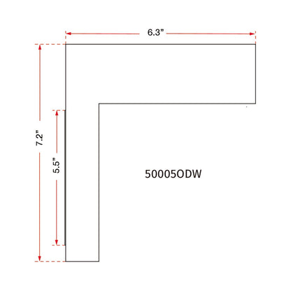Yoga Outdoor LED Single Wall Light - line drawing.