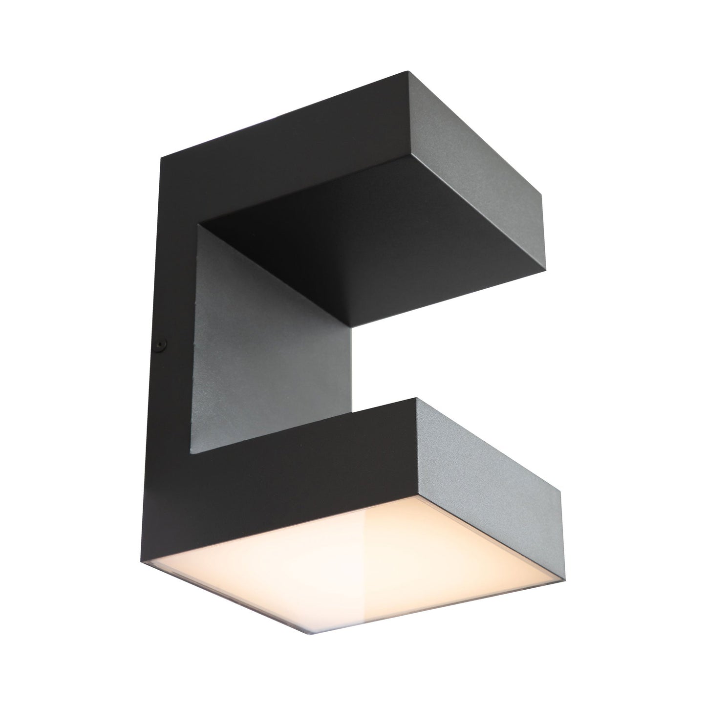 Yoga Outdoor LED Wall Light in Matte Black.