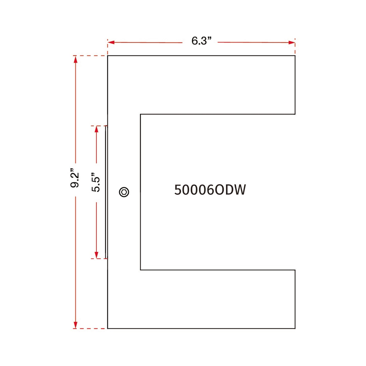 Yoga Outdoor LED Wall Light - line drawing.