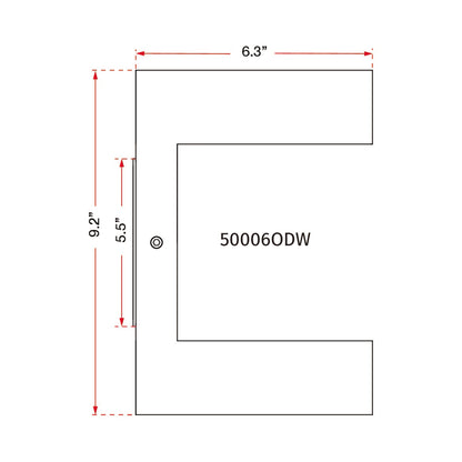 Yoga Outdoor LED Wall Light - line drawing.