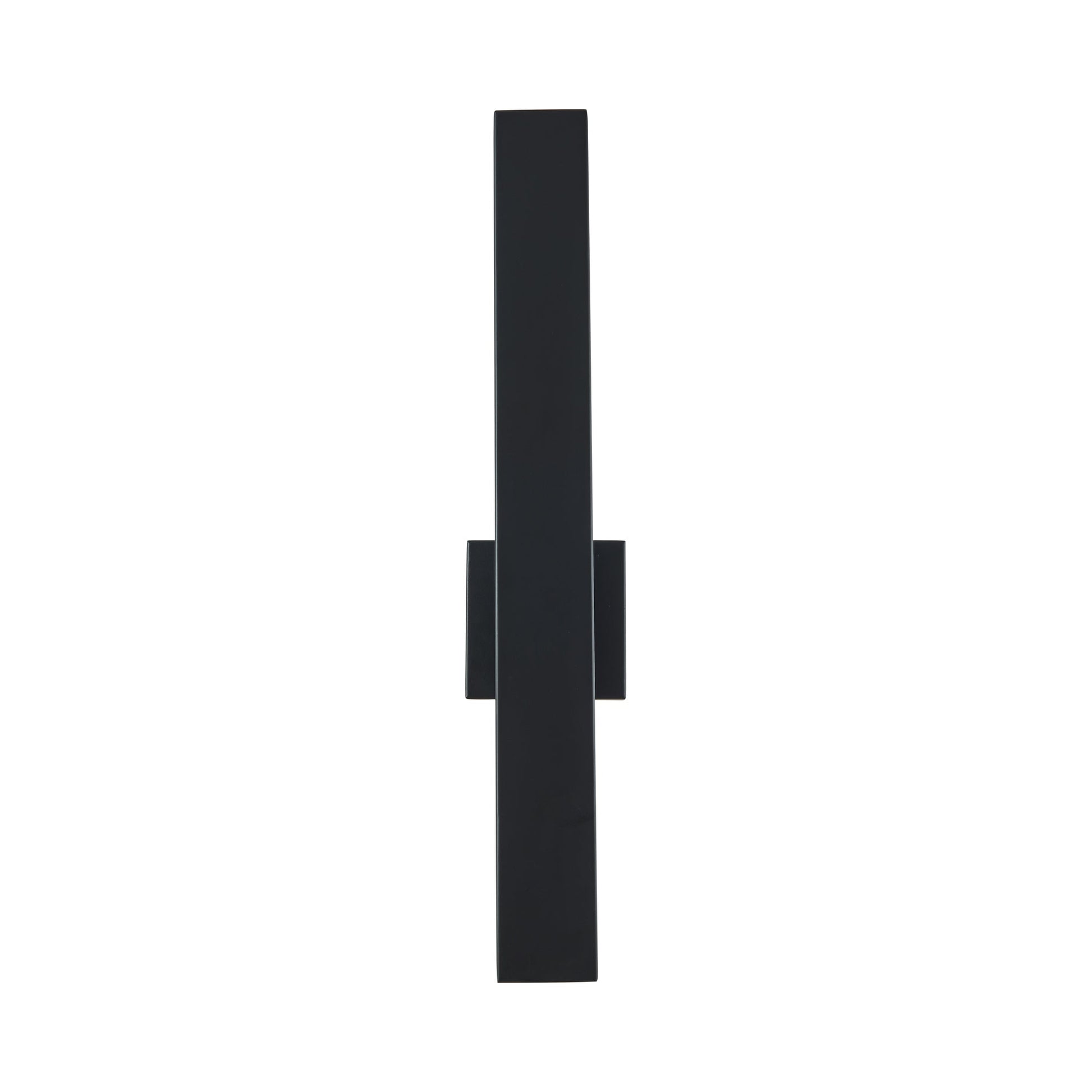 Yoga Straight Outdoor LED Wall Light in Matte Black.