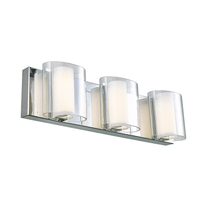 Zoe LED Bath Vanity Light in Chrome (3-Light).