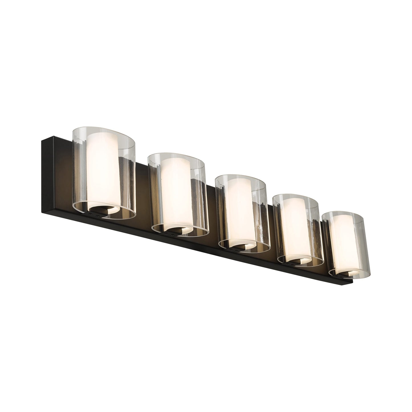 Zoe LED Bath Vanity Light in Black (5-Light).