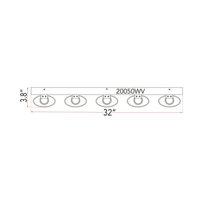 Zoe LED Bath Vanity Light - line drawing.