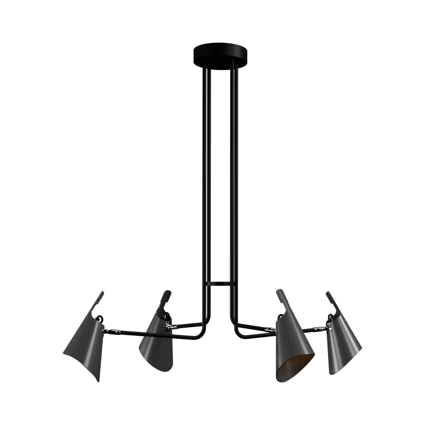 Balance Chandelier in Organic Lead Grey.