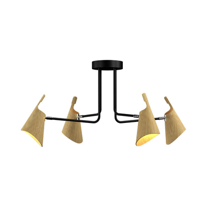 Balance Semi Flush Mount Ceiling Light in Sand (4-Light).
