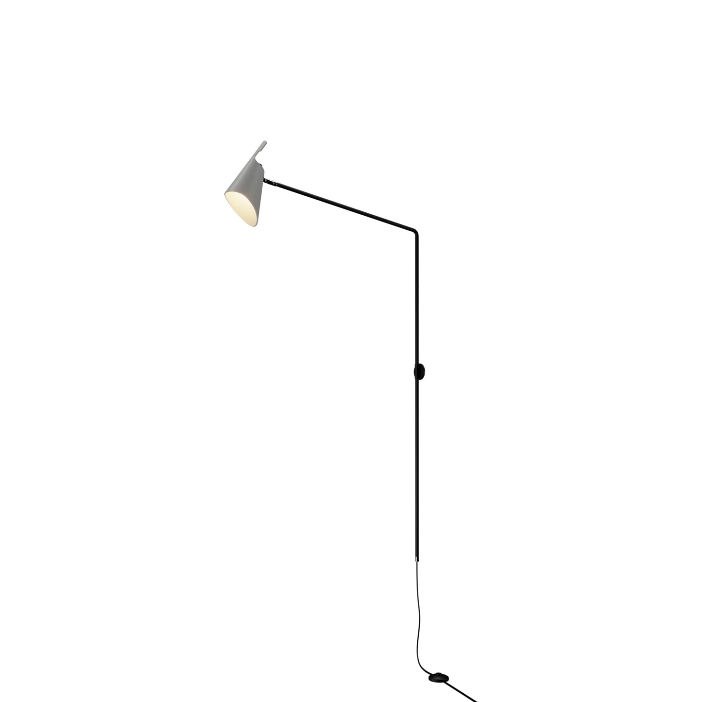 Balance Swing Arm Wall Light in Organic White.