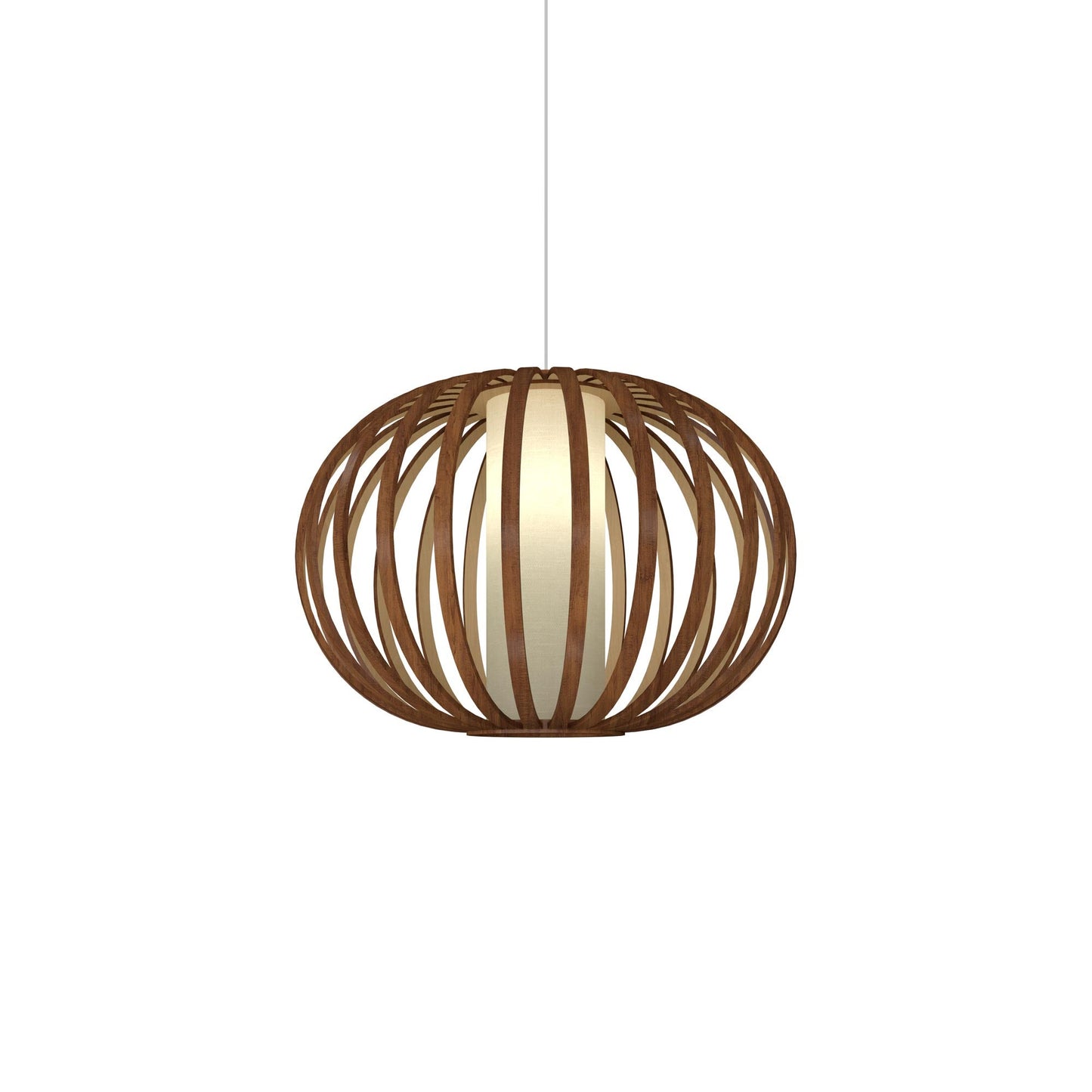 Balloon 14934 Pendant Light in Imbuia (With Shade).