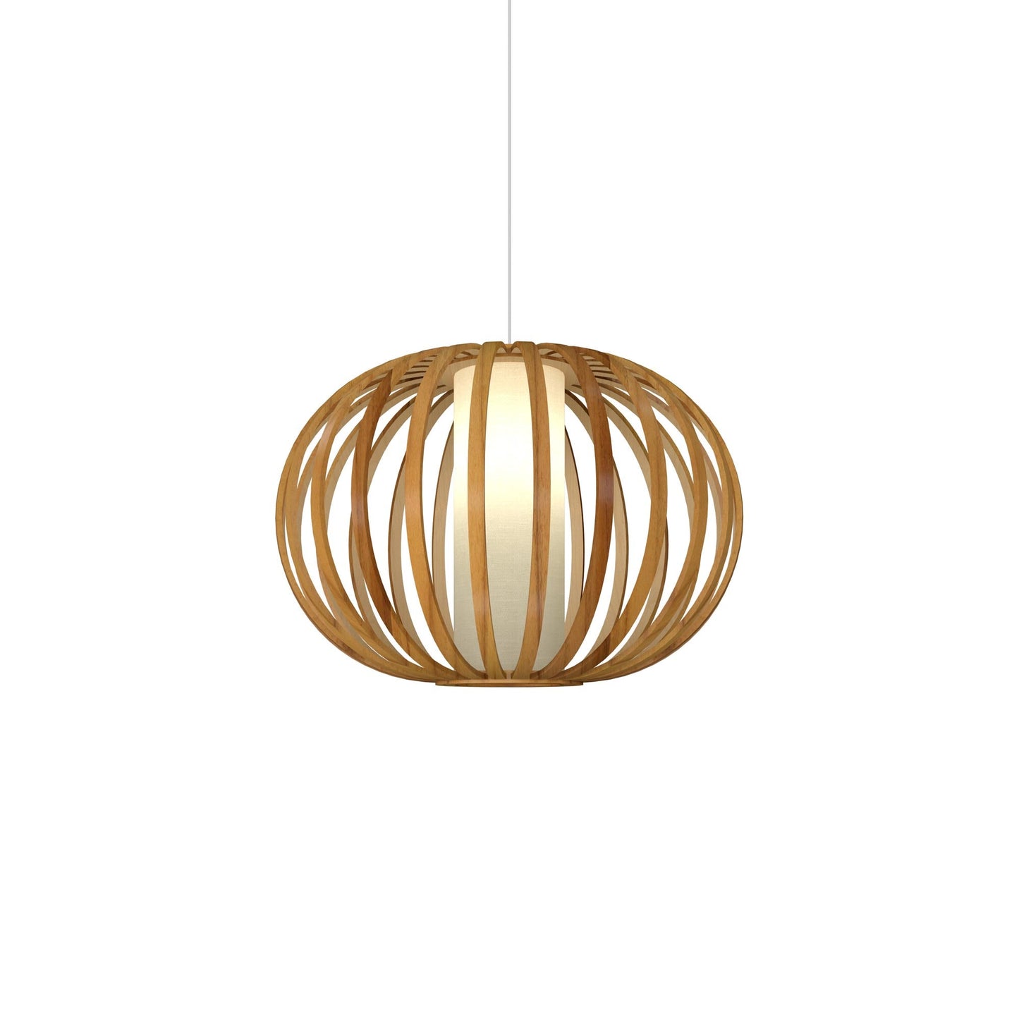 Balloon 14934 Pendant Light in Teak (With Shade).