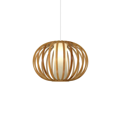 Balloon 14934 Pendant Light in Teak (With Shade).