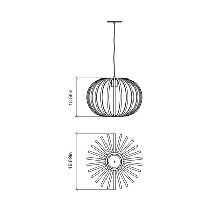 Balloon 14934 Pendant Light - line drawing.