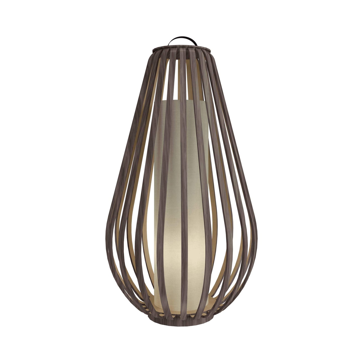 Balloon Floor Lamp in American Walnut.
